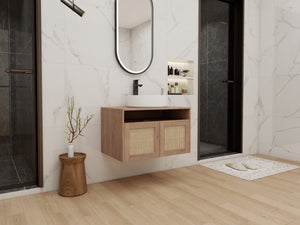 30" Bathroom Vanity with Ceramic Art Sink