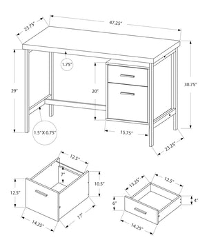 Computer Desk for Home Office with Storage Drawers, Left or Right Setup