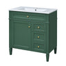 Bathroom Vanity With Top Sink, 2 Drawers & Tip Out Drawer