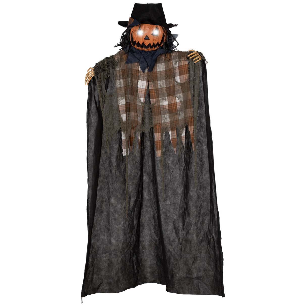 6' Life Size Sound-Activated Pumpkin Ghost With LCD Eyes