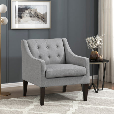 Contemporary Button Tufted Accent Chair