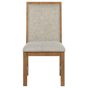 Bruner Upholstered Side Chair Natural Brown (Set of 2)