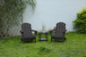 3-piece folding adirondack chair set with side table