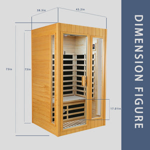 Hemlock Two-person far infrared roof embedded indoor sauna room