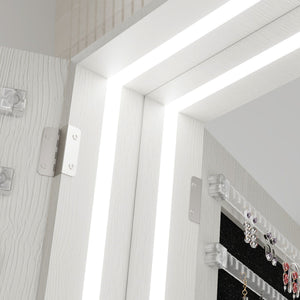 Swivel Jewelry Cabinet With Full Length Mirror