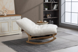 Bean Bag Rocking Chair with Solid Wood Frame