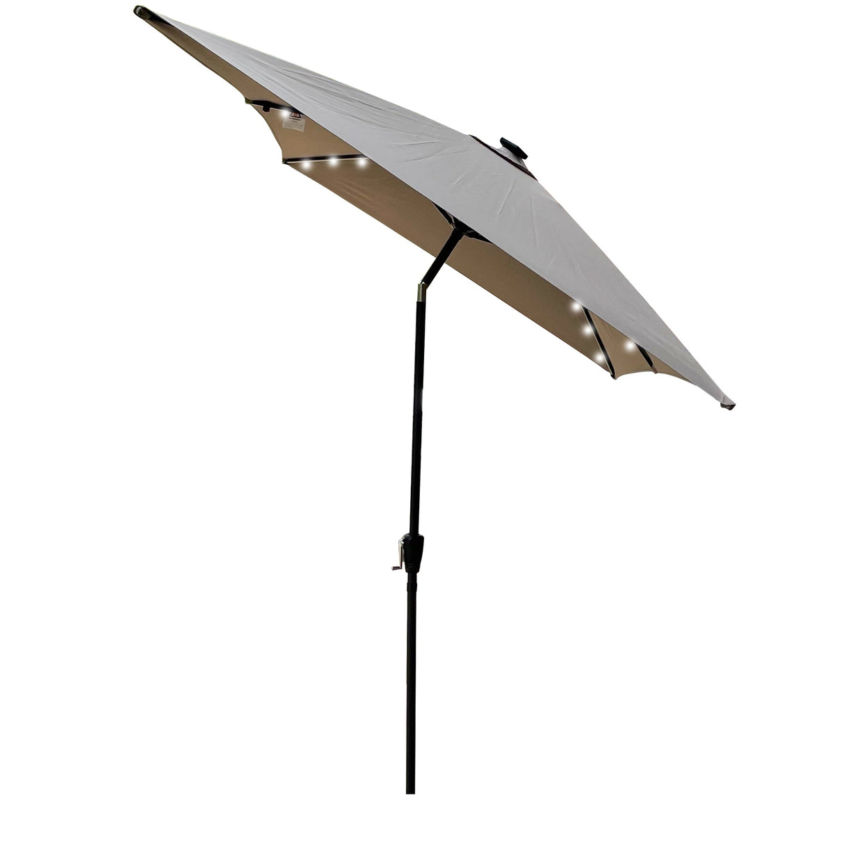 10x6.5ft solar led patio umbrella with crank & tilt