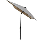 10x6.5ft solar led patio umbrella with crank & tilt