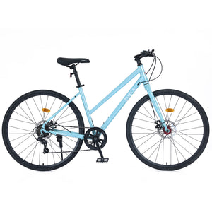 7 Speed Hybrid Bike Disc Brake 700C Road Bike for Men & Women