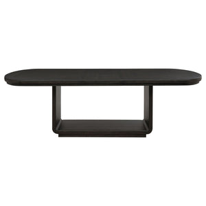 Leandro 7-piece Rectangular Dining Table Set Burnished Black