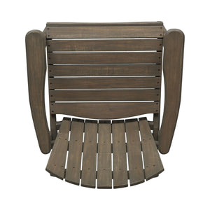 Outdoor Weather Resistant Acacia Wood Adirondack Dining Chairs (Set of 2)