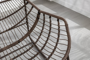 Outdoor Rattan Rocking Chair with Padded Cushion