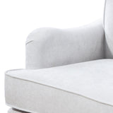 Chenille Tufted Upholstered Rolled Back Accent Chair