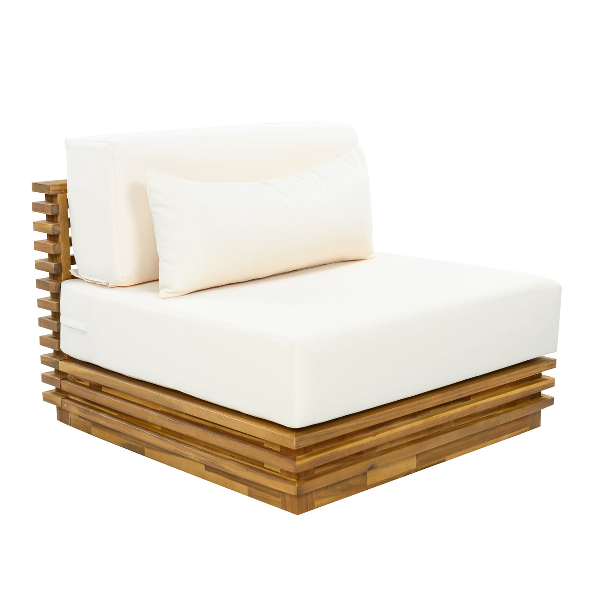 Oversized Outdoor 3-Piece Chat Set with Two Club Chairs and Side Table