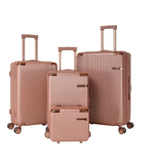 4-Piece Hard Luggage Set with 360° Rotating Wheels and Password Lock