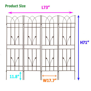 Metal Garden Trellis Rustproof For Climbing Plants Outdoor Flower Support