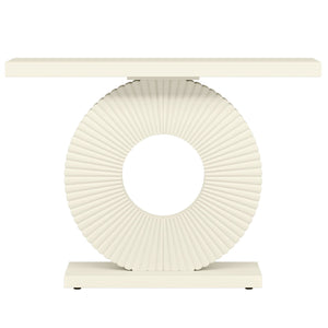 Modern Console Table With Sculptural Geometric Base