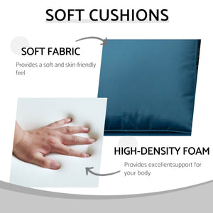 Patio Furniture Set Rattan Outdoor Sectional Conversation Sets 5-Piece Peacock Blue