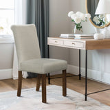 Upholstered Dining Chair with Nailhead Trim and Rolled Back, Set of 2