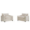 Modern Classic Fabric Single Chair Deep Seat Sofa With Pillow