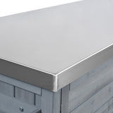 K&K 78.3' Outdoor Kitchen Island with Foldable Grill Table