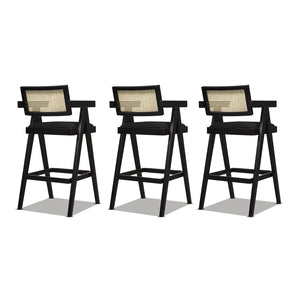 29.5' The Bergenholt Woven Resin Bar Stool Trio Set of 3