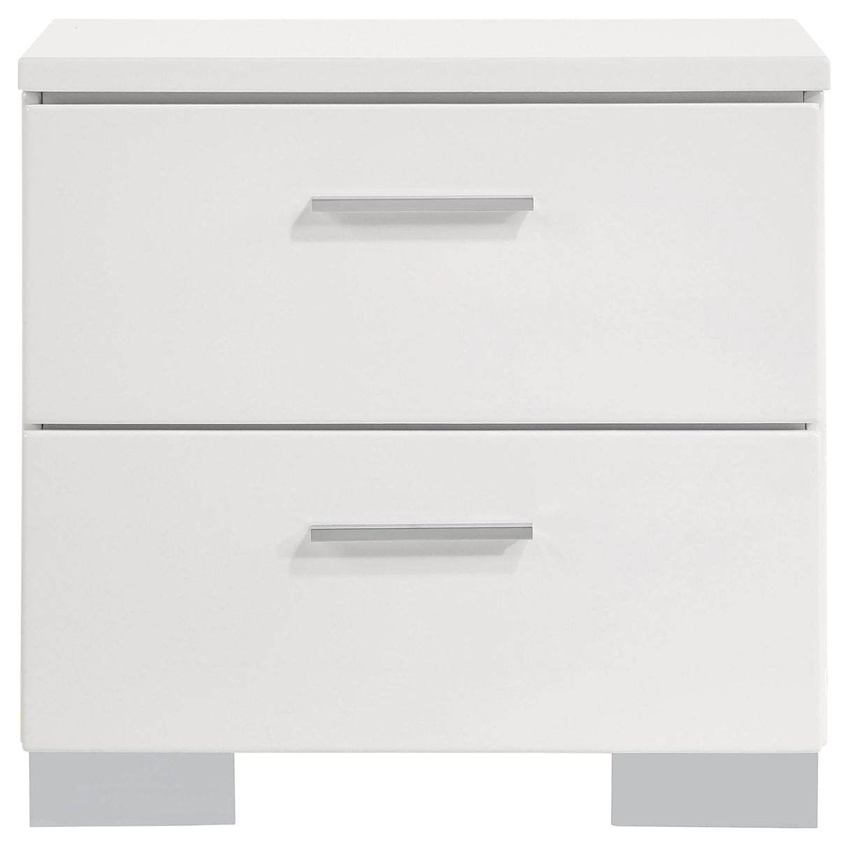 Felicity 4-piece Eastern King Bedroom Set White High Gloss
