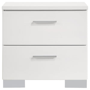 Felicity 4-piece Eastern King Bedroom Set White High Gloss