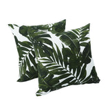 2 Pack Weatherproof Outdoor Cotton Pillow Set, Water and Fade Resistant