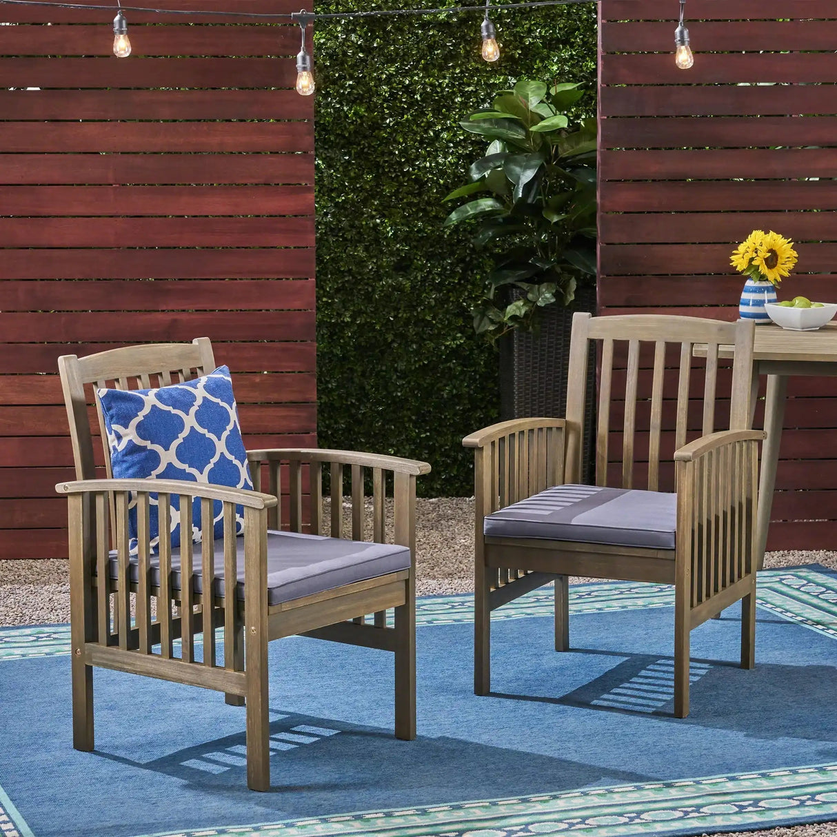 Casa Acacia Dining Chair Set with Cushions
