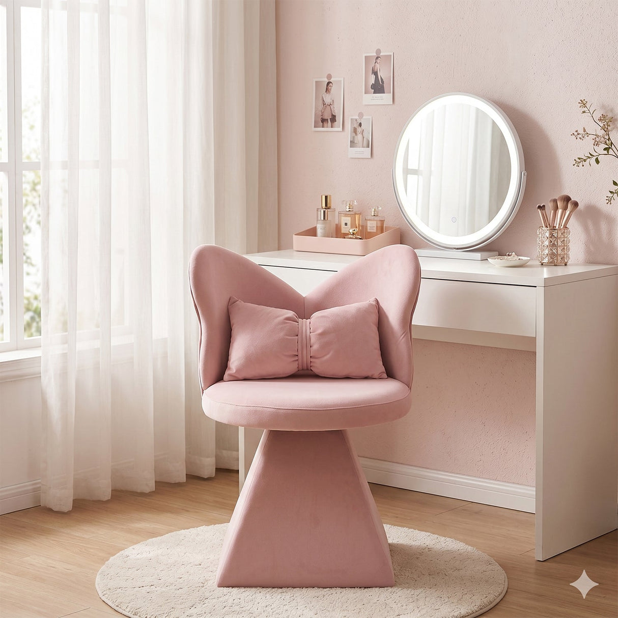 Vanity Chair with Butterfly Back
