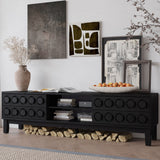 Media Console With 4 Drawers And Cable Management