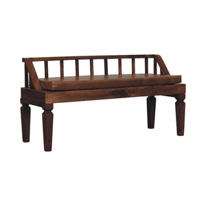 Artisan Furniture Solid Wood Bordeaux Leather Bench