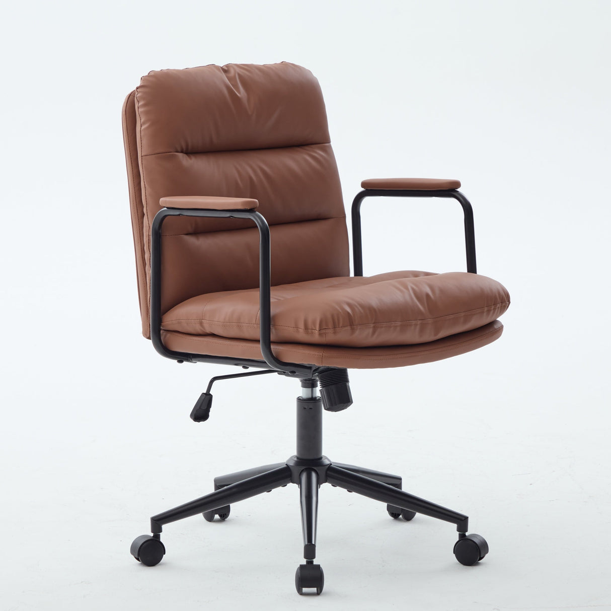 Mid Back Home Office Desk Task Chair with Wheels and Arms