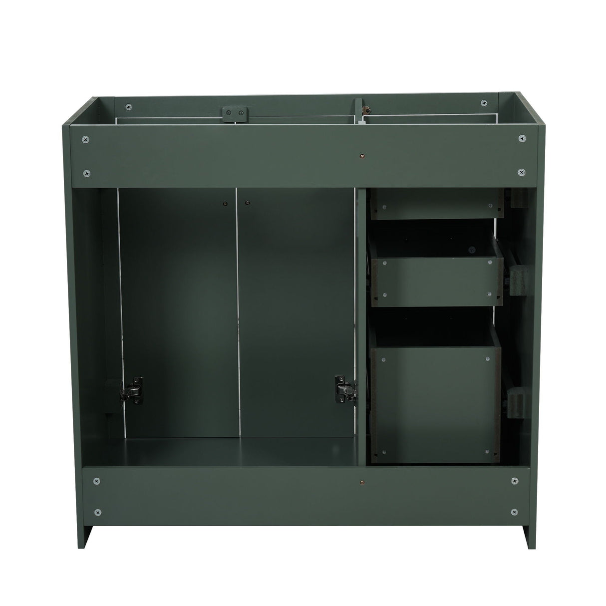Retro Style Bathroom Vanity, 3 Drawers & Soft Closing Doors