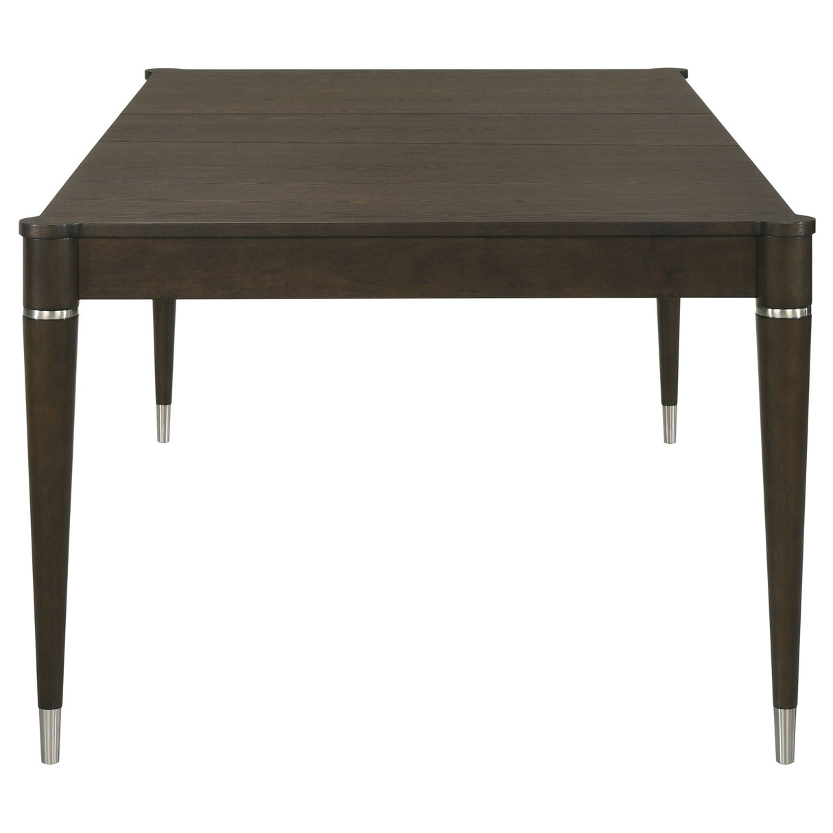 Blakely - Leaf Dining Table With Tapered Legs Accents - Ash Brown