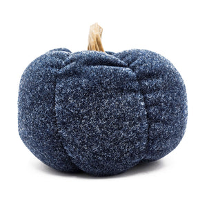 Set of 3 Plush Fabric Pumpkins in Brown