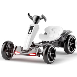 Electric Kids Pedal Go Kart With Adjustable Seat, Foldable Design