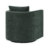 Sutton Light Grey Performance Fabric Swivel Barrel Chair