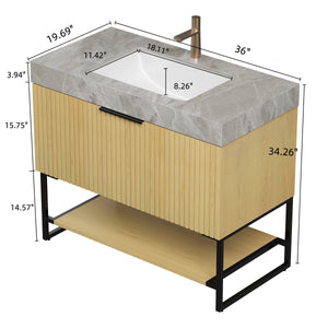 Yolan 36" Bathroom Vanity & Sink