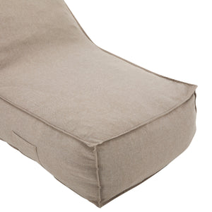 Perry Outdoor Bean Bag Lounge Chair Set of 2 in Beige