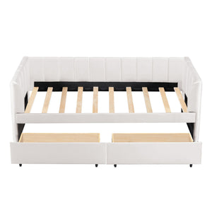 Upholstered Daybed With Ergonomic Design Backrest