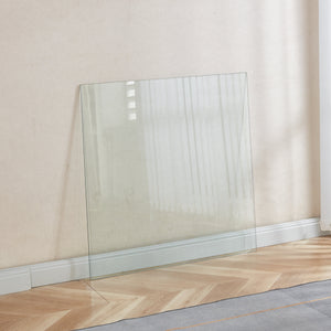 Tempered Clear Glass Top 80CM Square Dining Table