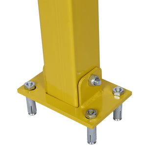 Square Parking Bollard Pole Barrier With Lock For Car Parking Protection And Home Garage Street Decor
