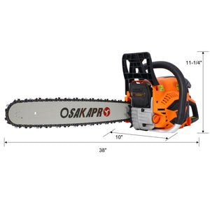 62Cc Gas Powered Chainsaw 22" 2 Cycle Petrol Handheld Chain Saw