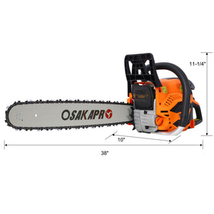 62Cc Gas Powered Chainsaw with 22-Inch Bar - Orange