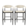 Upholstered Bar Stools With Backs For Kitchen Island (Set of 2)