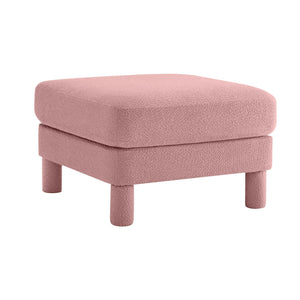 Modern Pink Polyester Ottoman
