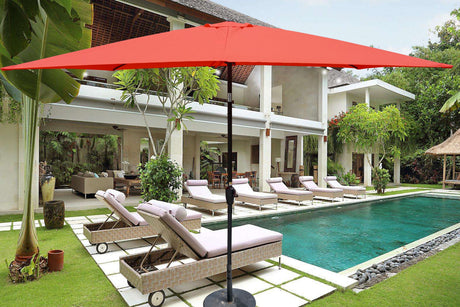 6x9 ft waterproof patio umbrella with crank & tilt