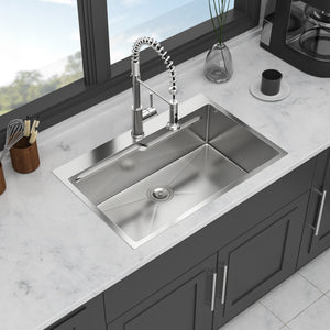 33" Drop In Kitchen Sink